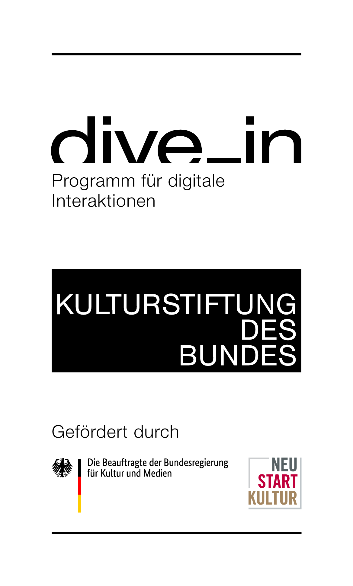 Logo: Kulturstiftung des Bundes - dive in